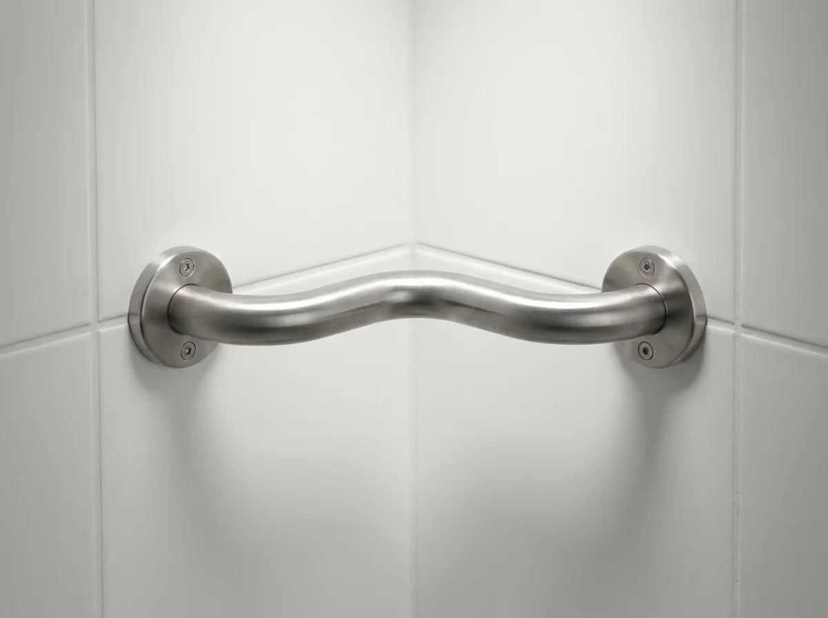 Barre coudee pour angle de mur