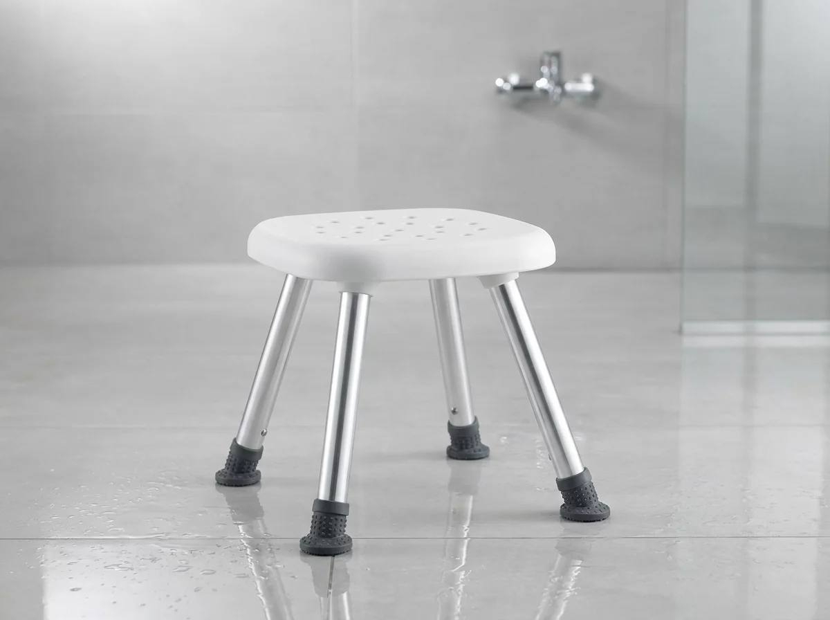 Tabouret de douche avec pieds antiderapants